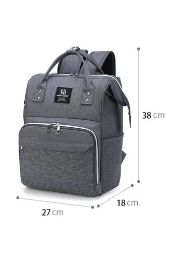 Multifunkčný Batoh pre Mamičky z Oxford tkaniny s Izolačnými priehradkami na fľaše, Sivý 38×27×18cm