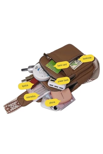Crossbody Dámska Kabelka s Viacerými Priehradkami z PU kože, Mätovo Zelená 30×18×6cm