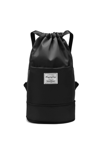 Bonluo Čierna nepremokavá športová taška s rozšíriteľným vreckom, veľkosť  Wizzair (40*30*17cm)