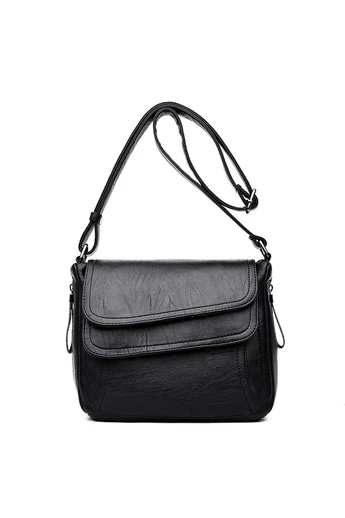 Čierna Crossbody kabelka z ekologickej kože Veľkosť 21*25*12cm