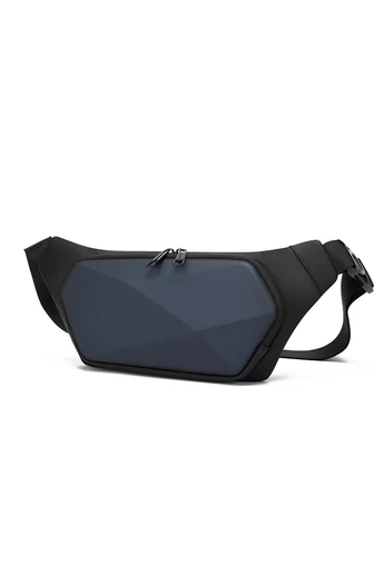 Modrá pánska taška Bonluo Materiál PVC Veľkosť 15*38*5cm
