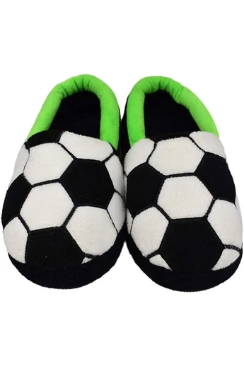Pohodlné papuče s futbalovou tematikou Vrchný materiál Zamatová protišmyková podrážka (34-35)