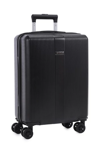 Palubný Kufor Wizzair s Tvrdými Stenami s Odnímateľnými Kolieskami, Bonluo, Čierny 55×40×20cm