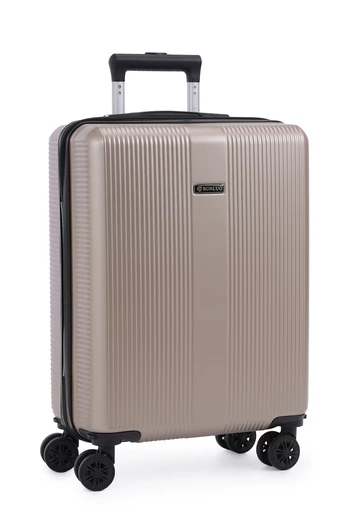 Palubný Kufor Wizzair s Tvrdými Stenami s Odnímateľnými Kolieskami, Bonluo, Šampanská farba 55×40×20cm