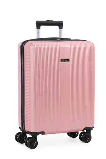 Palubný Kufor Wizzair s Tvrdými Stenami s Odnímateľnými Kolieskami, Bonluo, Ružový 55×40×20cm