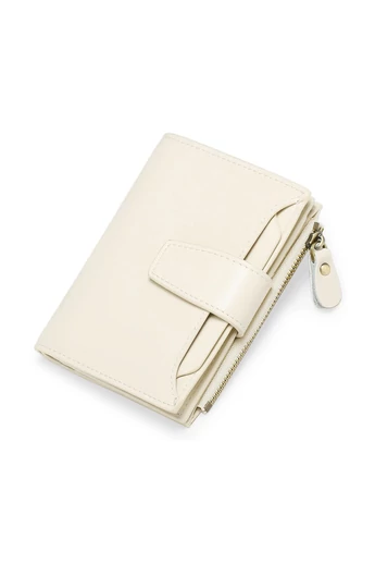 Dámska Peňaženka z PU Kože s RFID Ochranou, Béžová Bonluo 10×13×3cm