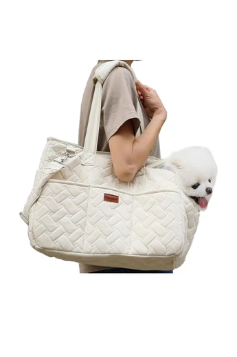 Taška na prenášanie domácich zvierat v štýle tote, Bonluo Biela 30×41cm