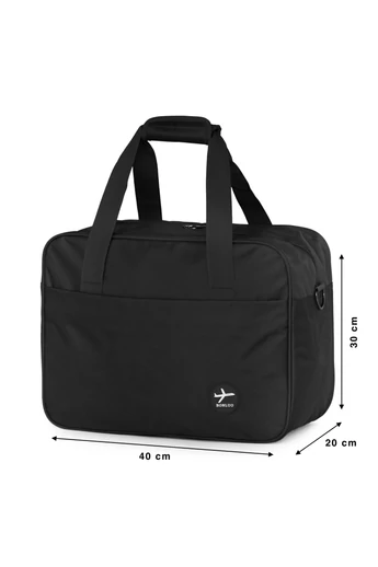 Čierna cestovná taška Wizz-air Veľkosť (40x30x20) Pripevniteľná ku kufru Vodotesný materiál