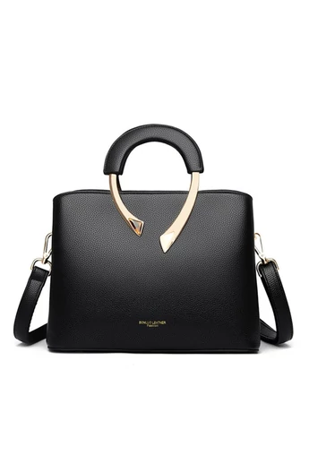 Bonluo Čiernosivá kabelka/crossbody z imitácie kože Veľkosť 21*27*13cm