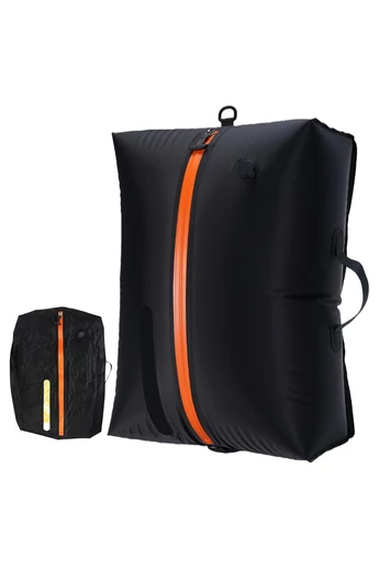 Vákuové úložné vrece s hermetickým zipsom, vodeodolné, 44 L, Bonluo čierno-oranžové 56×40×20cm