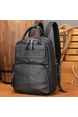 Ruksak z Pravej Čiernej Kože Unisex Bonluo s priestorom pre 13,3-palcový notebook 37*26*12cm