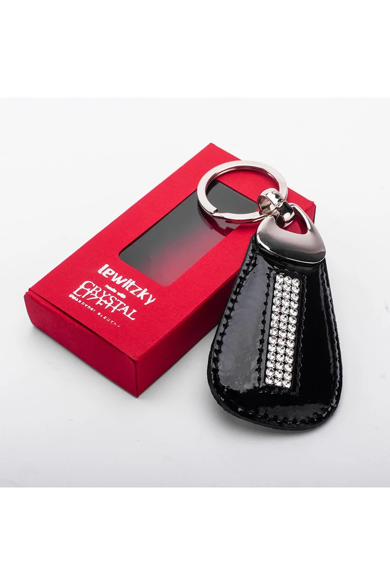 Lewitzky čierna kľúčenka s kryštálmi Swarovski