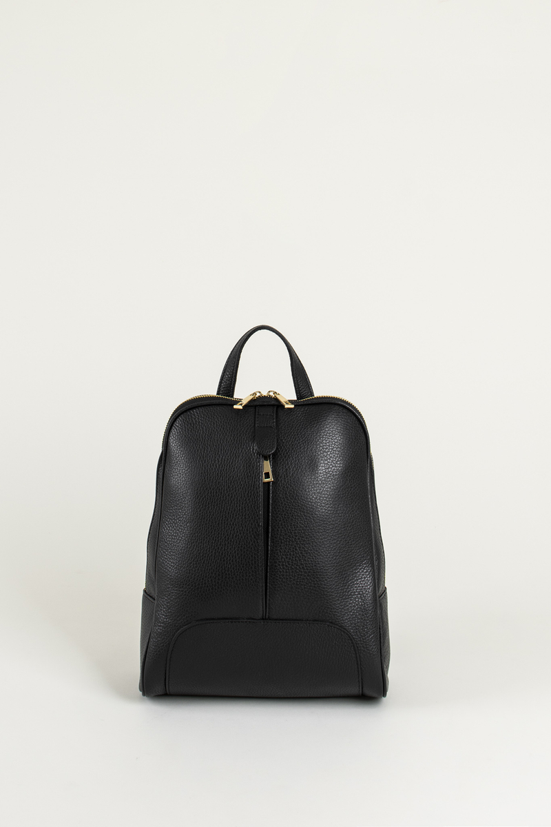 BONLUO Čierny ruksak z pravej kože