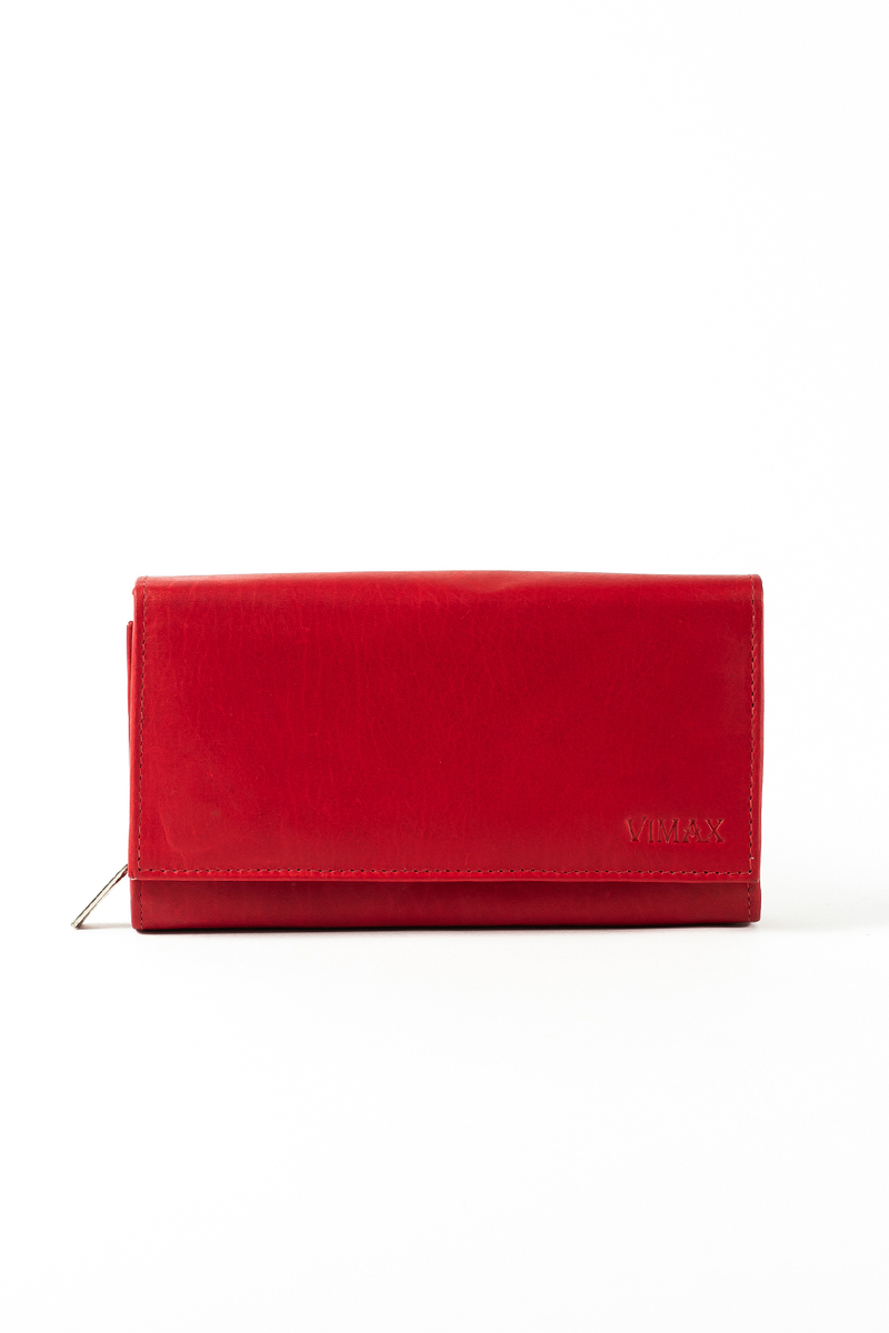 Vimax dámska peňaženka a držiak na karty z tmavočervenej prírodnej kože