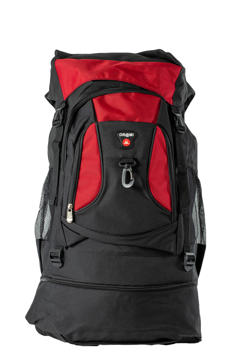 ORMI Veľký červený turistický batoh s viacerými funkciami