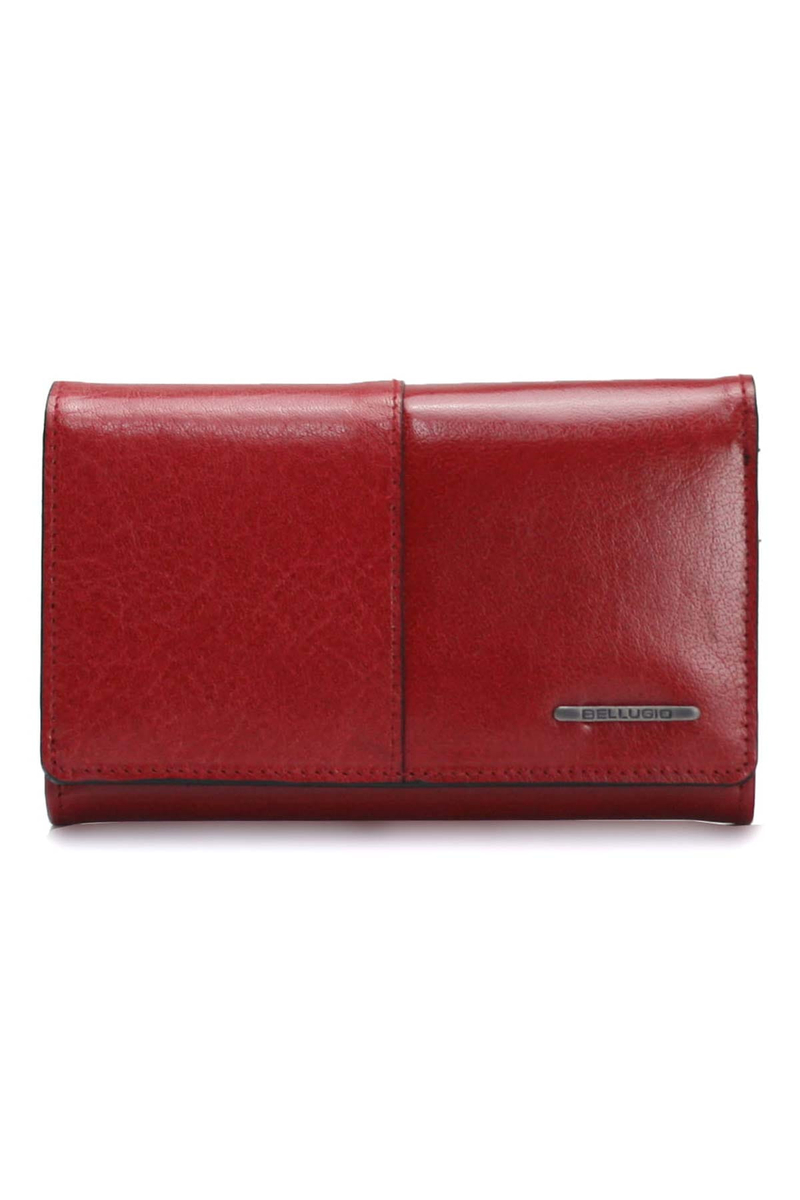 Bellugio dámska červeno-čierná peňaženka z pravej kože