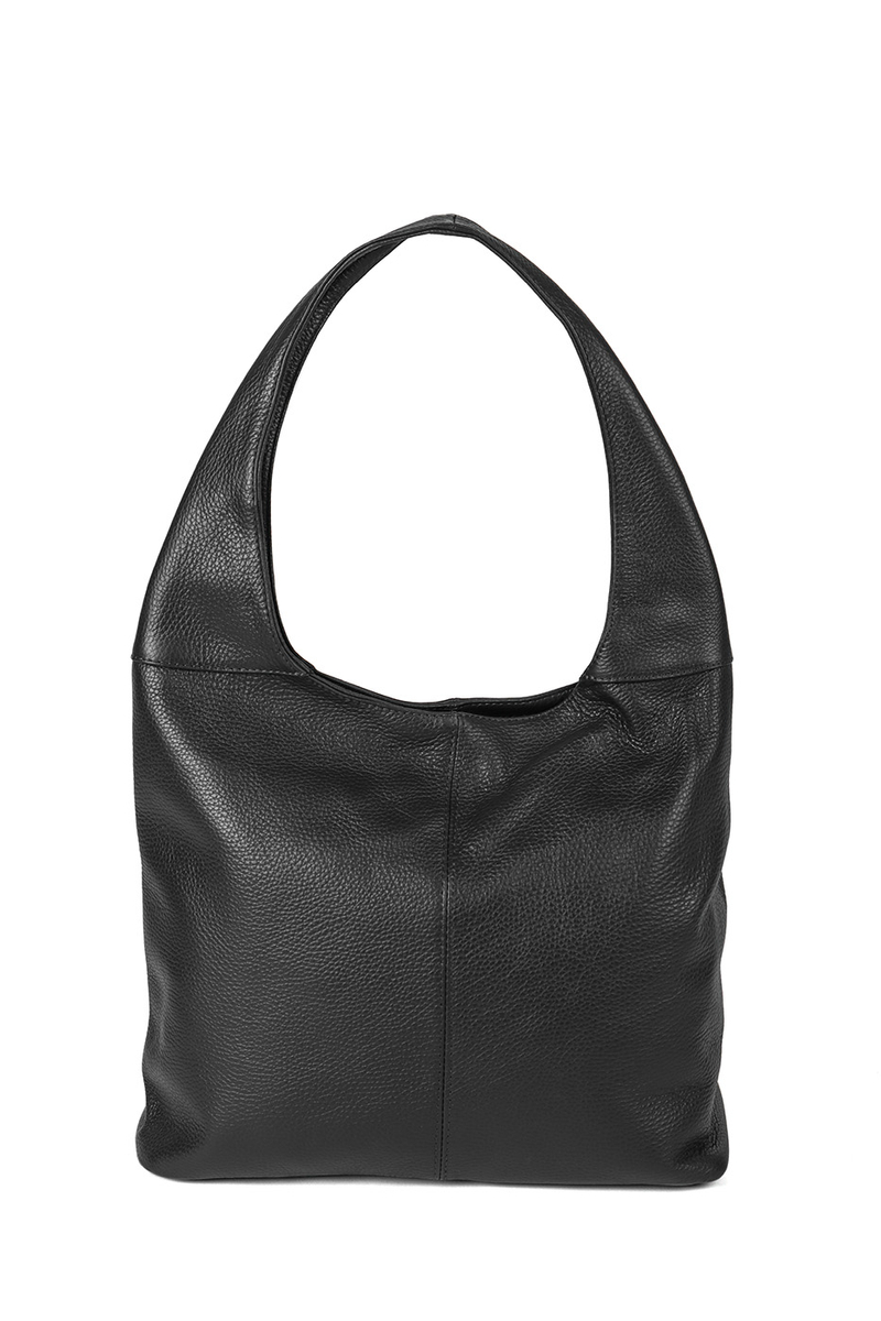 Čierna taška cez rameno z pravej kože vyrobené v Taliansku so širokým popruhom