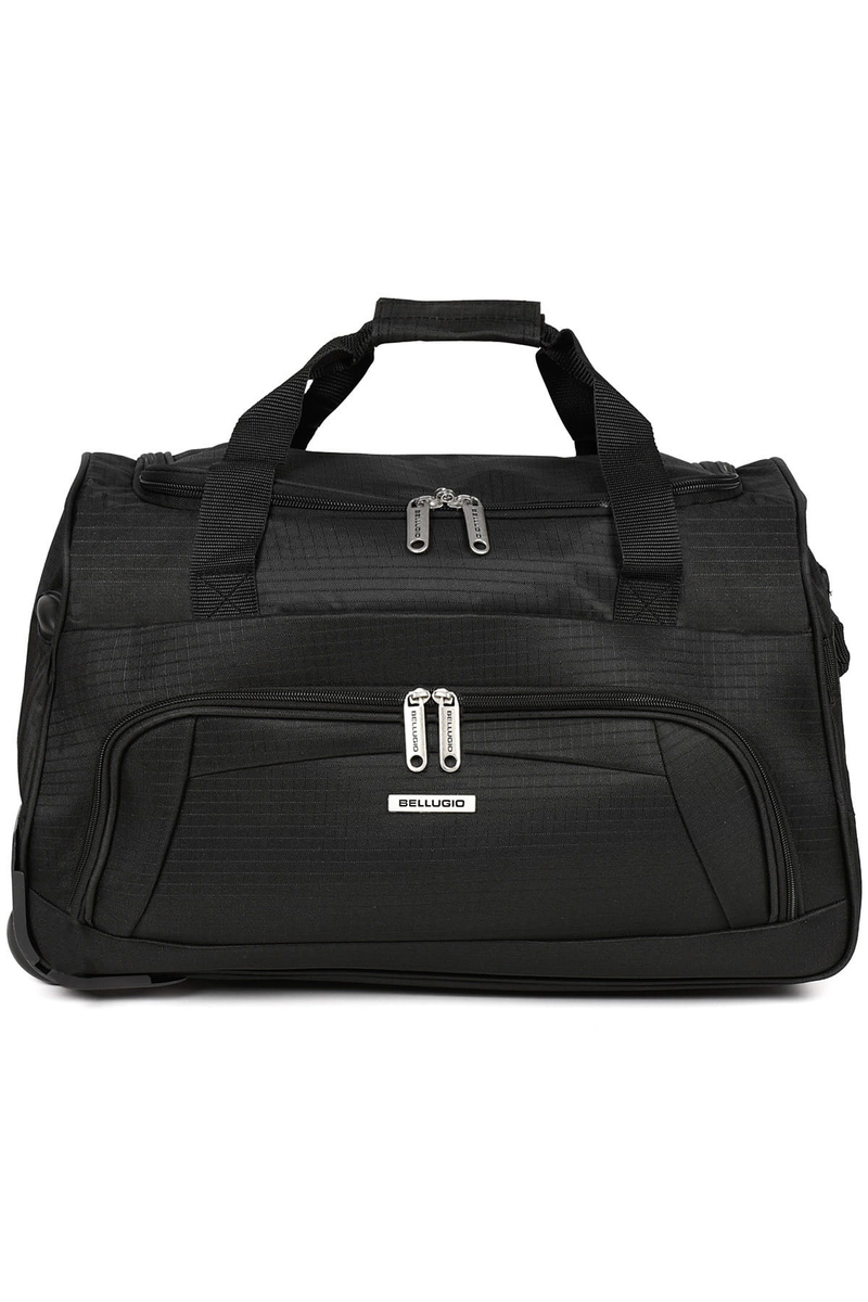 Bellugio čierna cestovná taška na kolieskach strednej veľkosti (33*60*33cm)